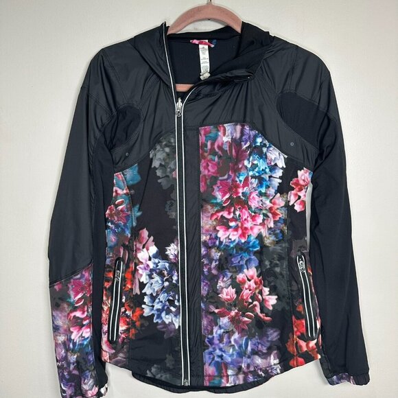 Lululemon Run Get Up And Glow Jacket Spring Has Sprung Size 4 Floral lightweight - Picture 1 of 13